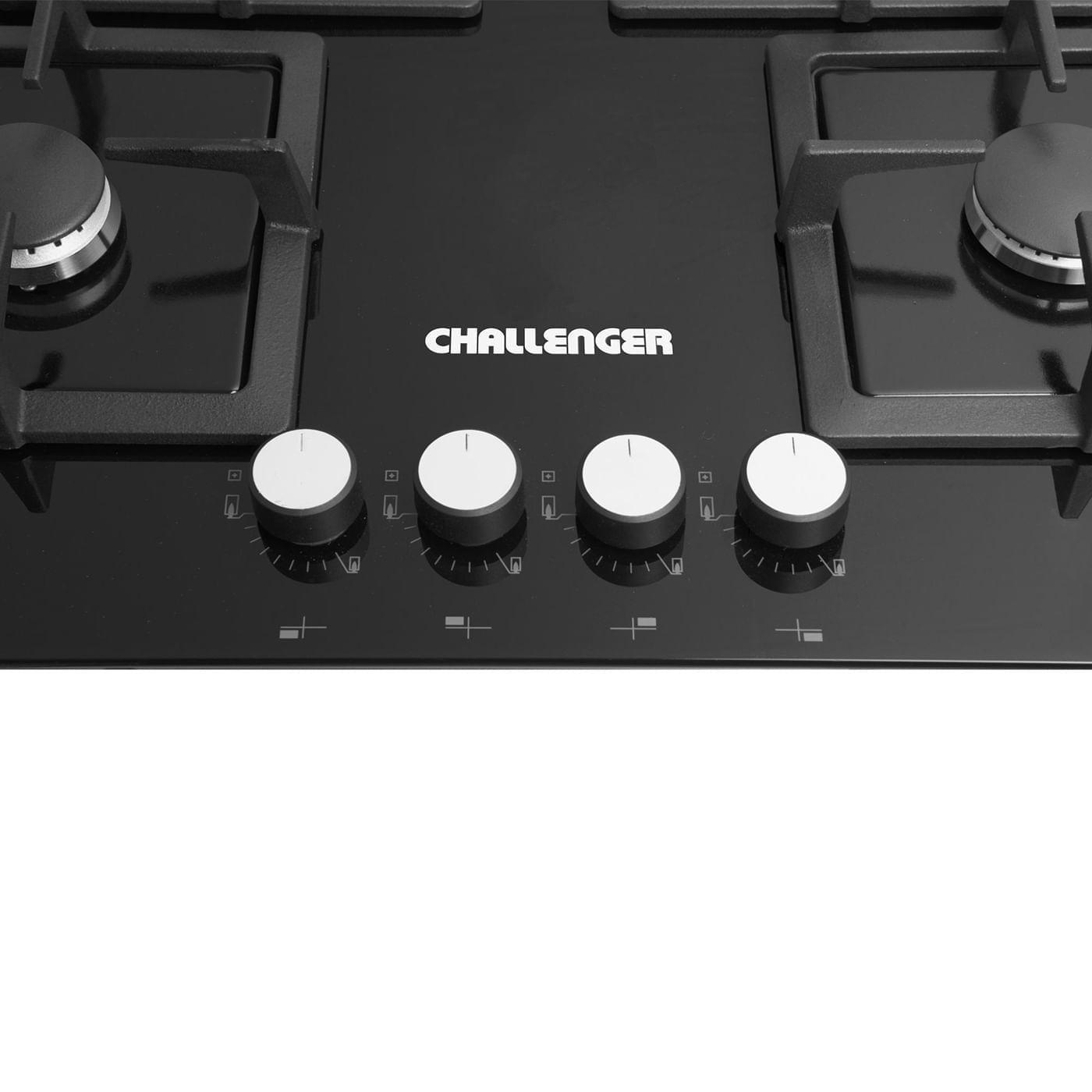 Estufa de empotrar Challenger 60 cm 4 Puestos Gas Natural SQ6762 Negro img #8
