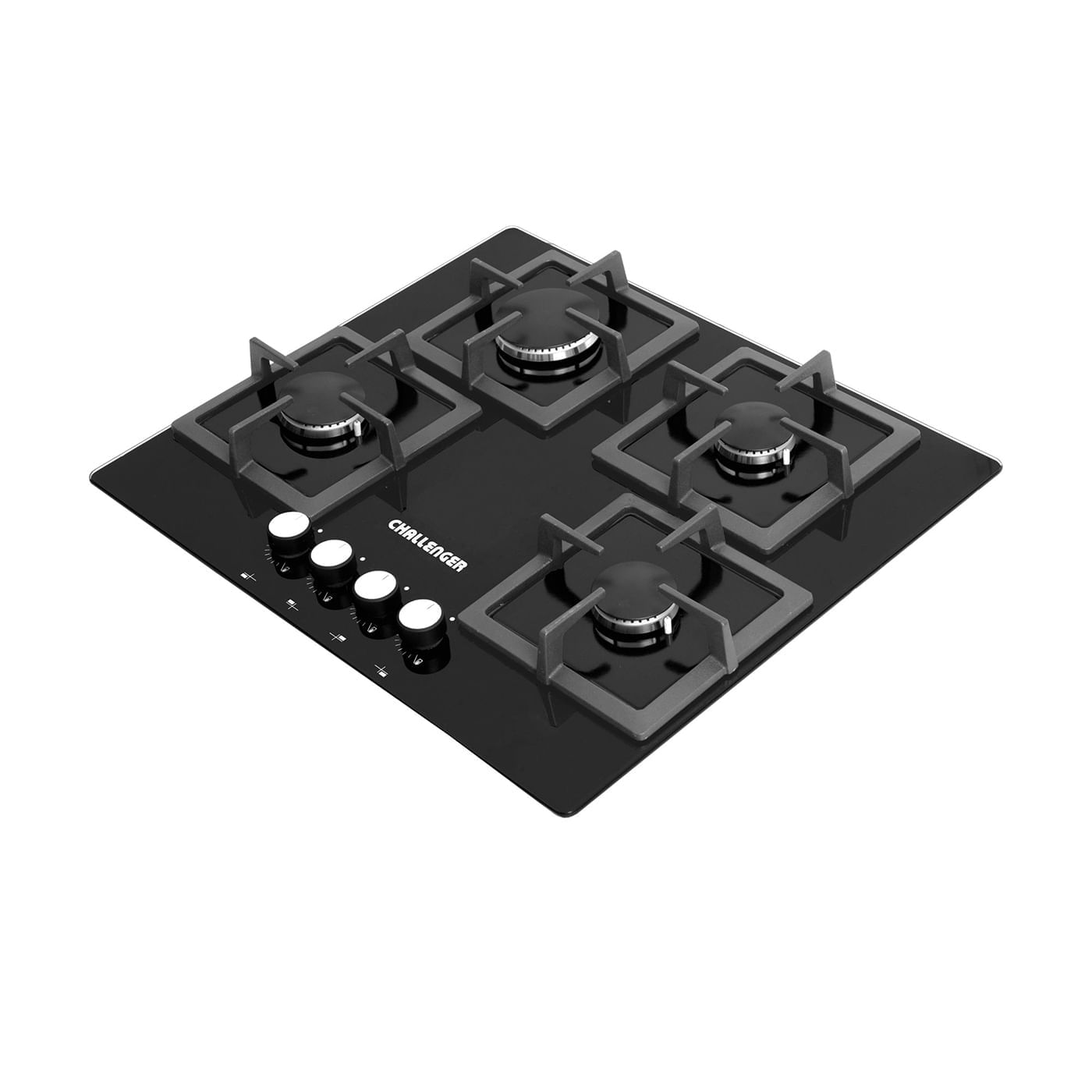 Estufa de empotrar Challenger 60 cm 4 Puestos Gas Natural SQ6762 Negro img #1