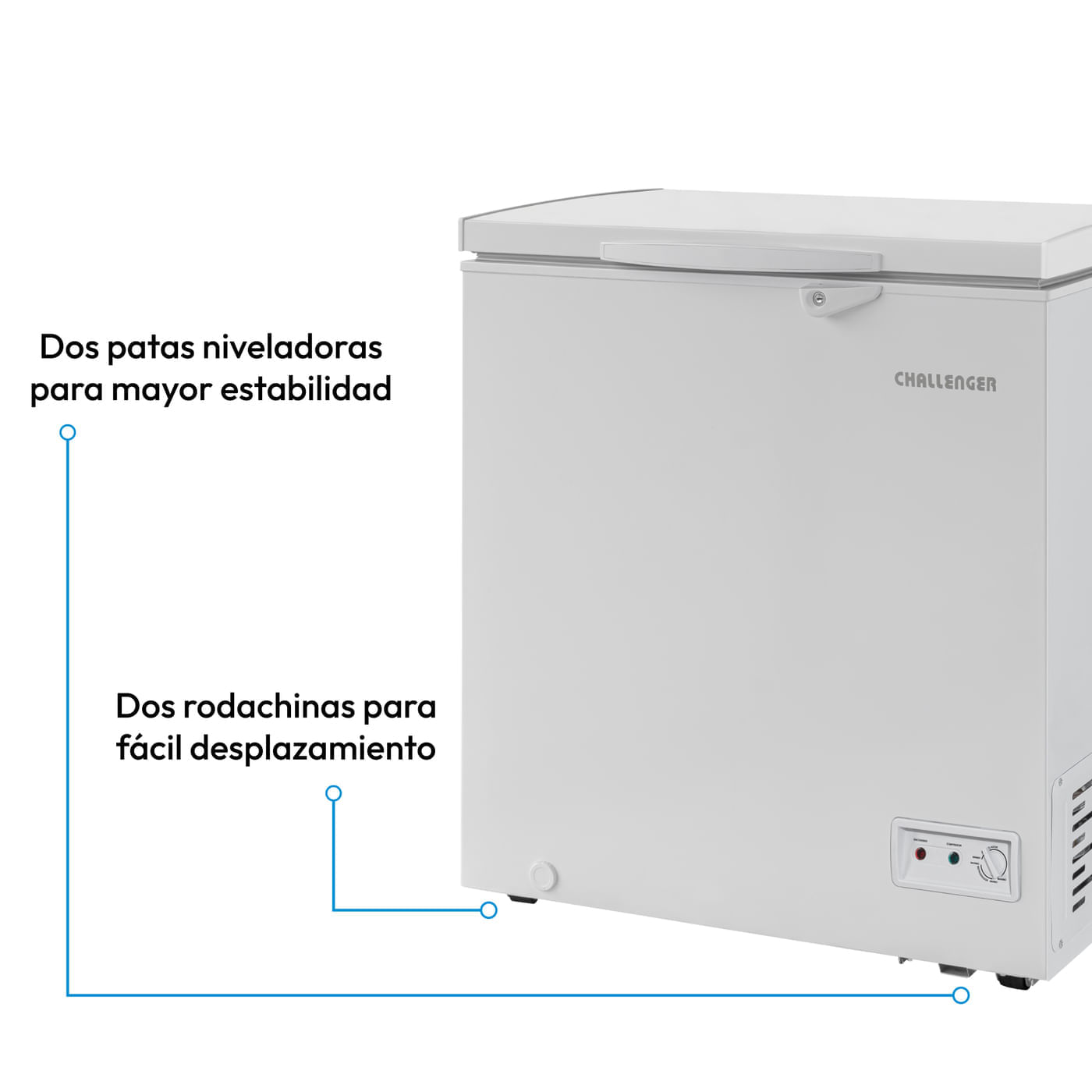Congelador Horizontal Challenger 152 Litros CH 226 Blanco img #4