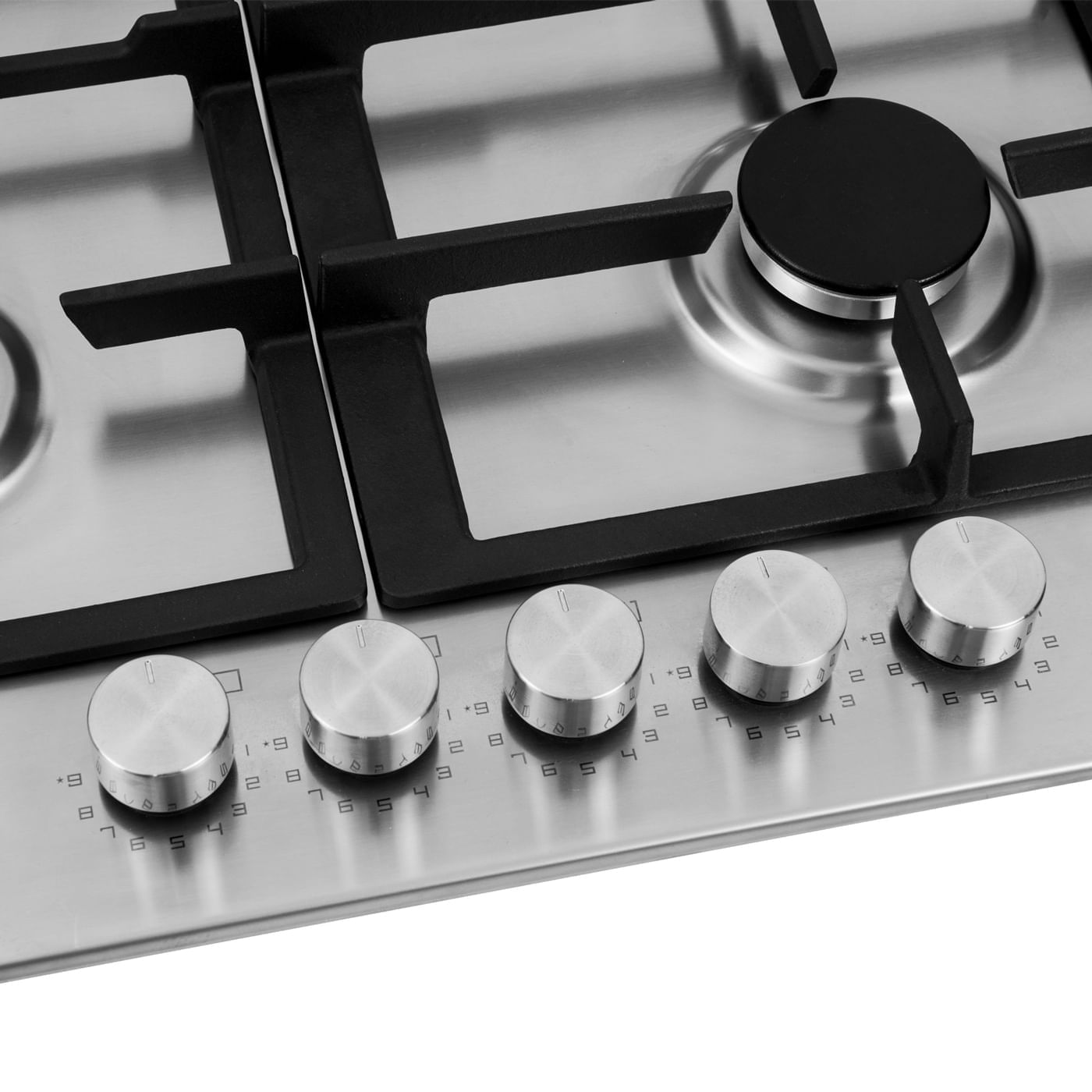 Estufa de Empotrar Challenger 86 cm 5 Puestos Gas Natural SV6886 Plateado img #8