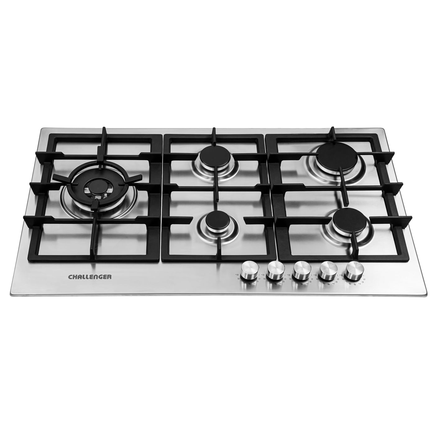 Estufa de Empotrar Challenger 86 cm 5 Puestos Gas Natural SV6886 Plateado img #4