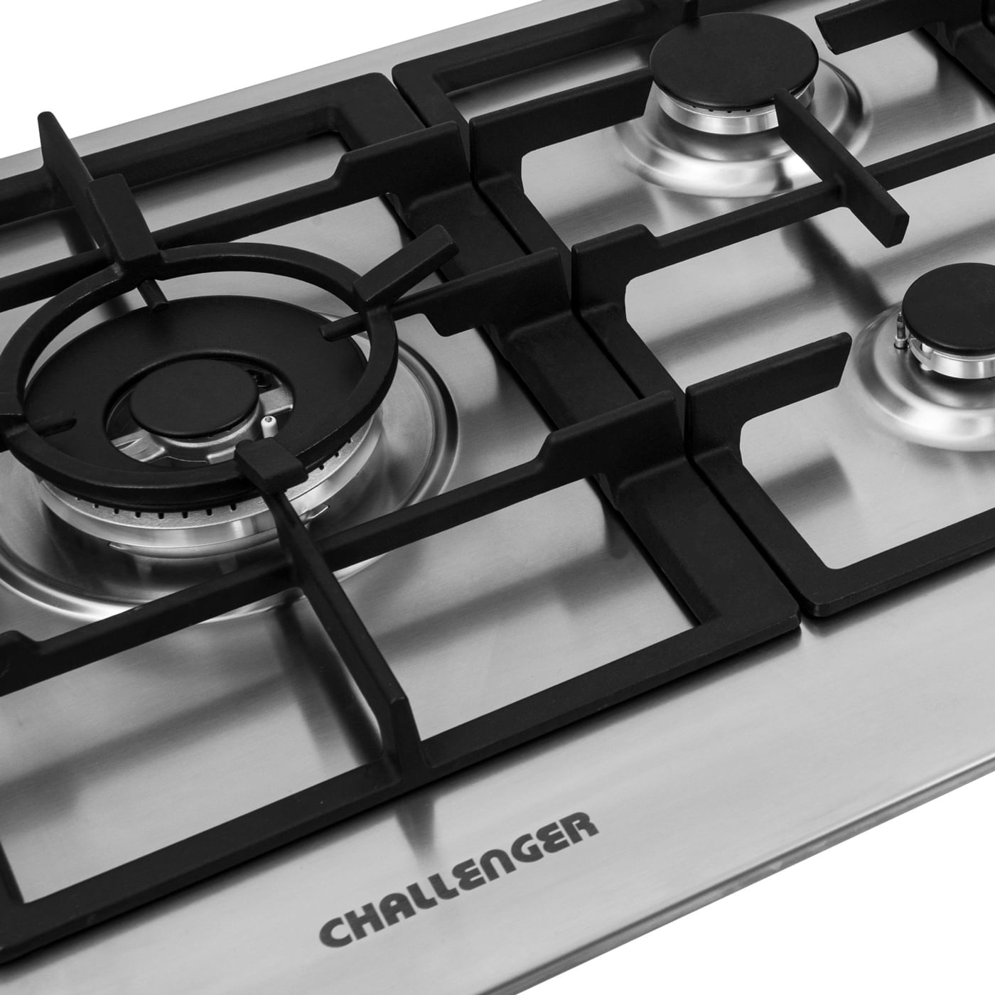 Estufa de Empotrar Challenger 86 cm 5 Puestos Gas Natural SV6886 Plateado img #6