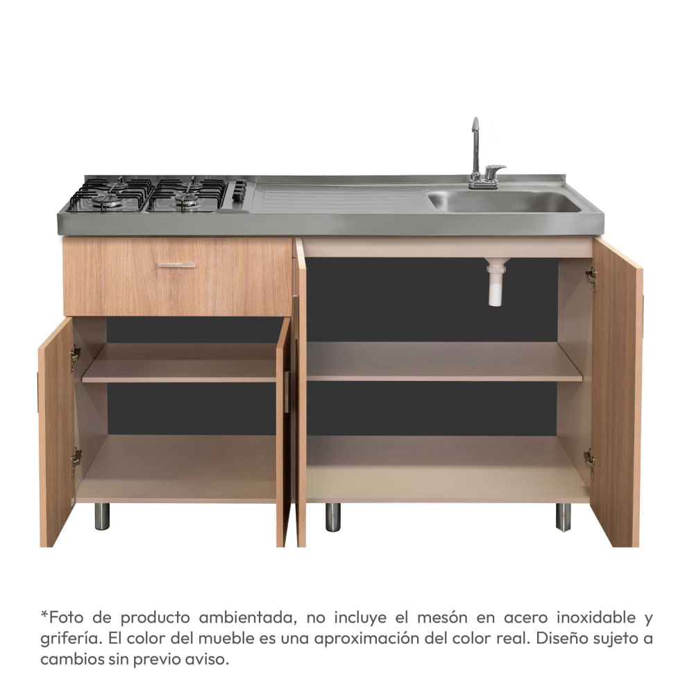 Mueble Inferior de cocina Challenger 4 puertas 1 cajón 1.5 M SA23150MB Acandi img #6