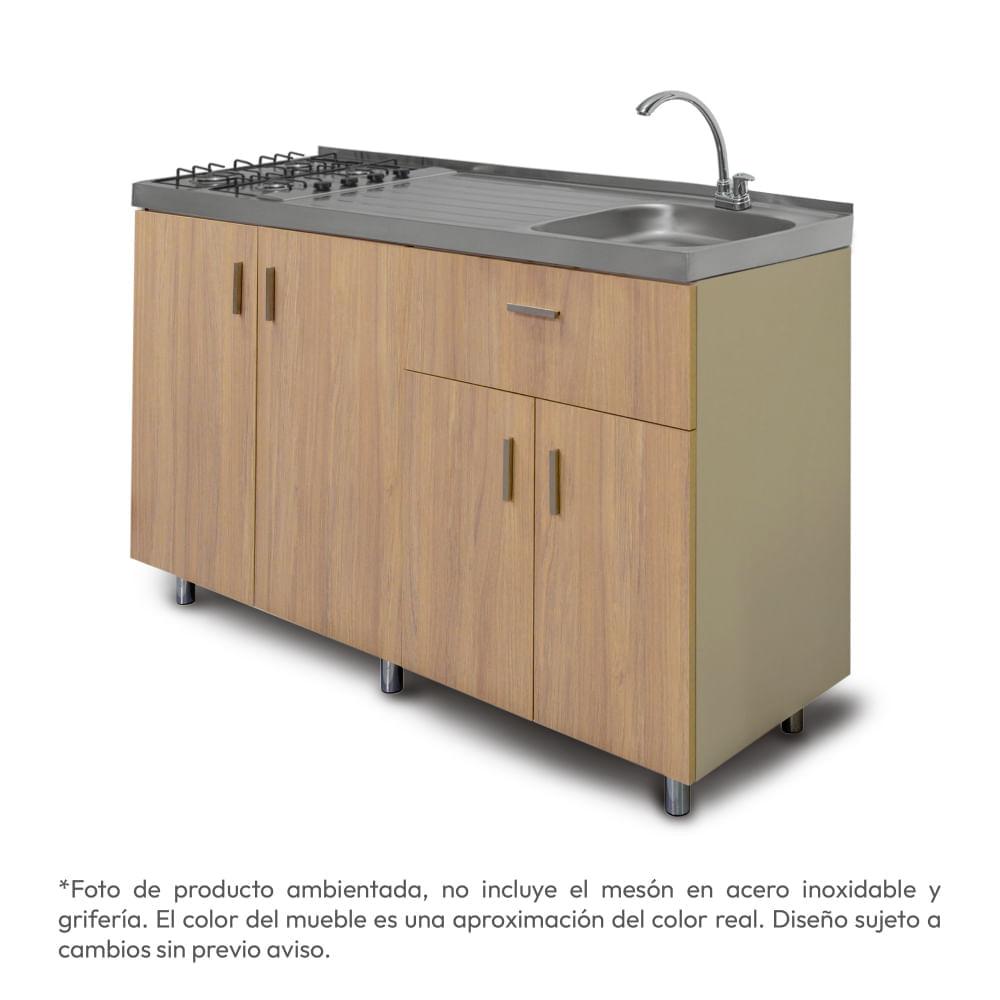 Mueble Inferior de cocina Challenger 4 puertas 1 cajón 1.5 M SA23150MB Acandi img #4