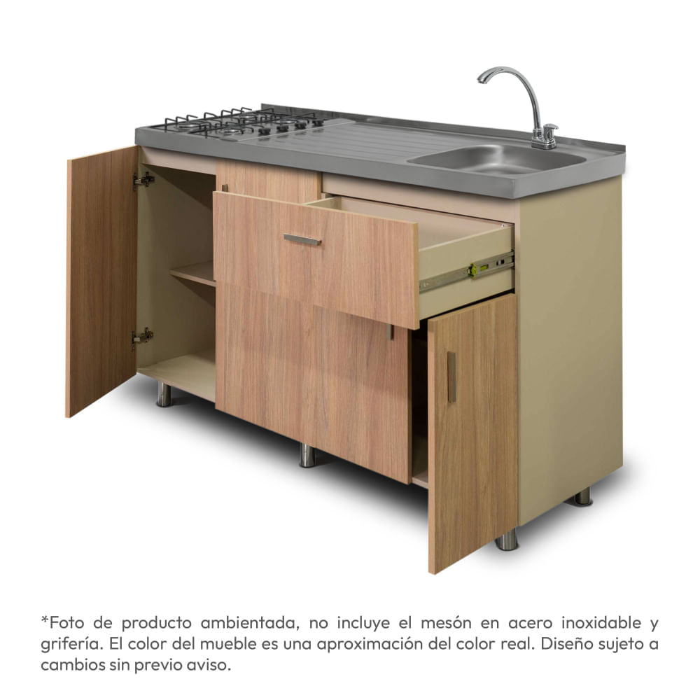 Mueble Inferior de cocina Challenger 4 puertas 1 cajón 1.5 M SA23150MB Acandi img #5