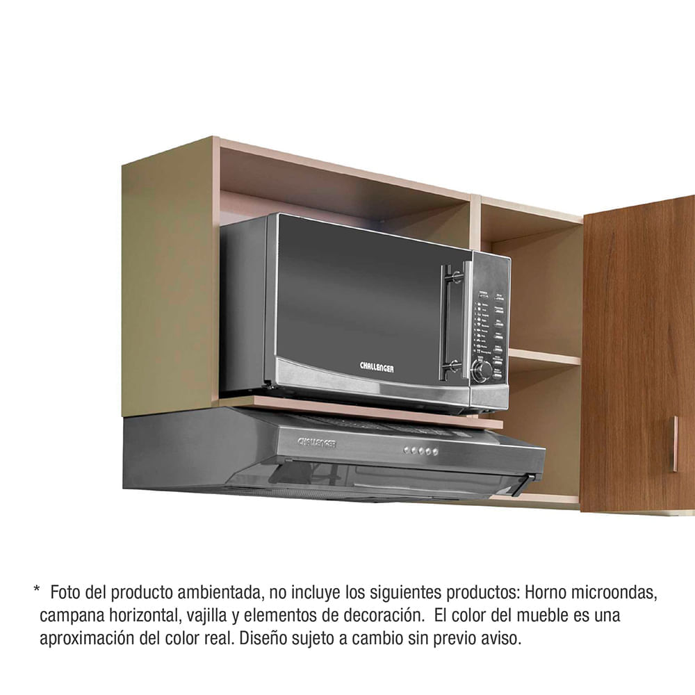 Mueble Superior de cocina Challenger 3 puertas 1.8 M espacio para Microondas SA35180MAM Acandi img #3