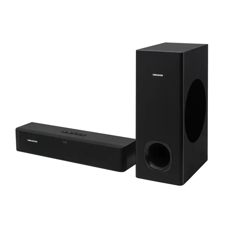 Barra de Sonido con Subwoofer Challenger 80W Bluetooth SB80Y Negro img #1