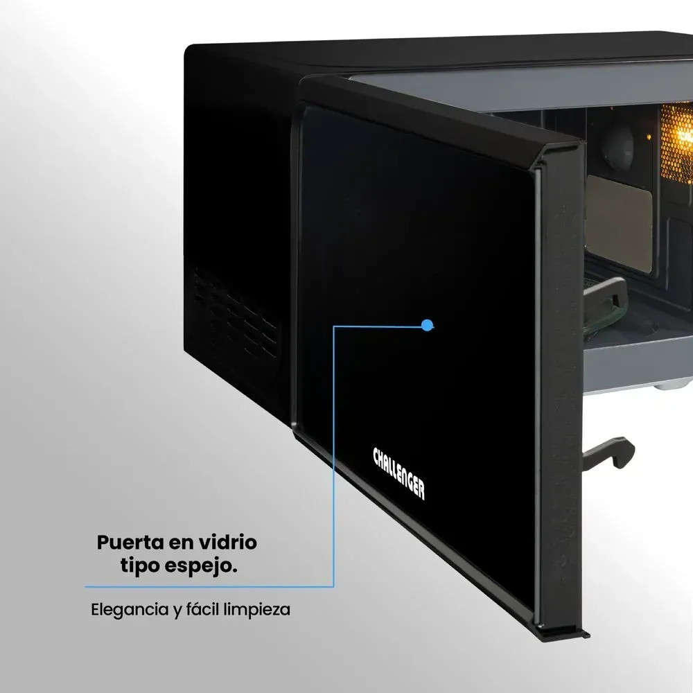 Horno Microondas Challenger Panel Digital 20 Litros HM8008 Negro img #6