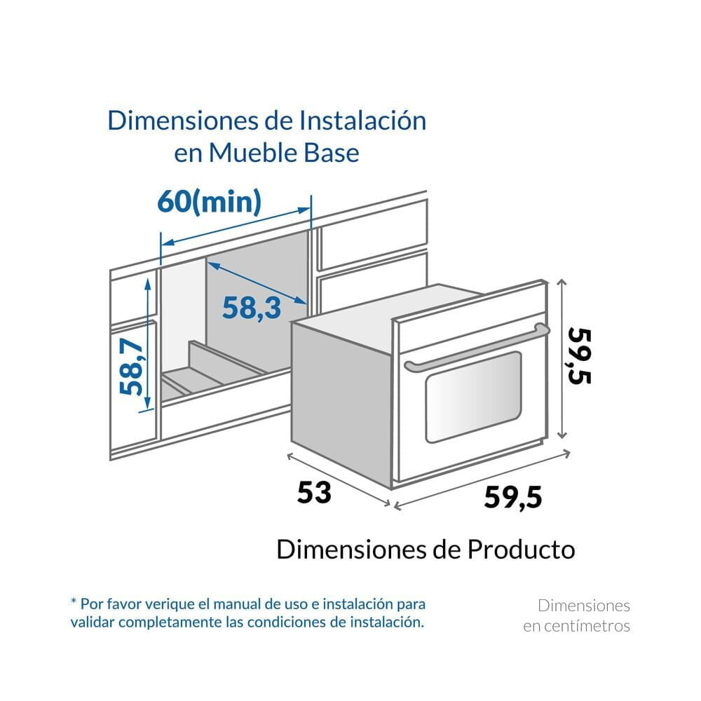 Horno de Empotrar Challenger 60 cm Mixto 120V HG 2560 Inox img #2