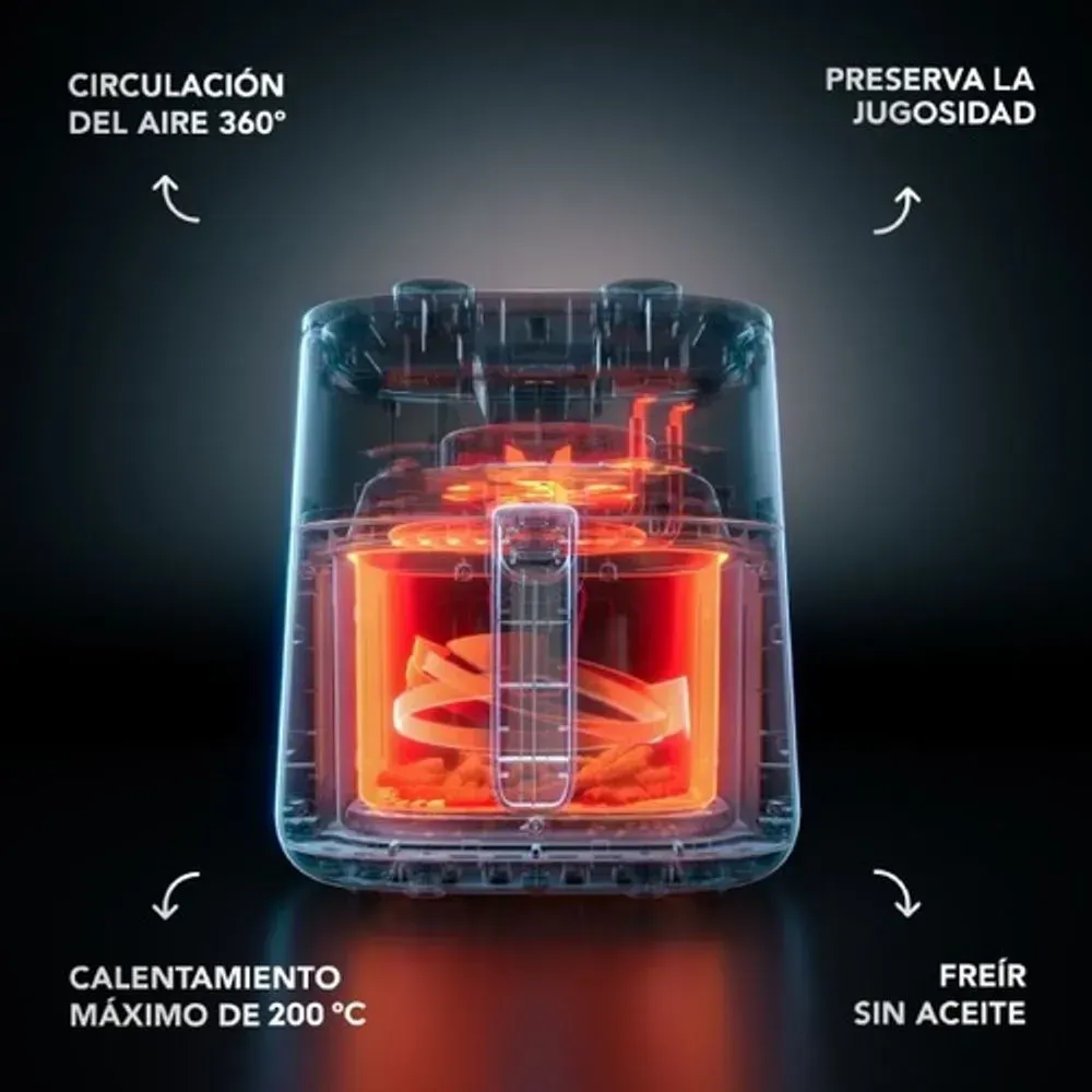Freidora de Aire Electrolux 4 Litros 1400W Efficient EAF41 Roja img #11