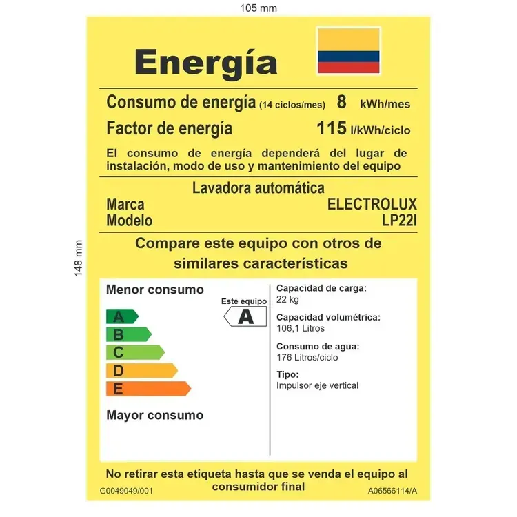 Lavadora Electrolux Carga Superior 22 Kg LP22I Negra img #9