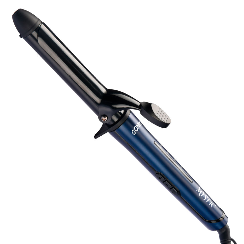 Pinza Rizadora Profesional Gonka Barril en Ceramica GK-MYSTIC Azul img #1