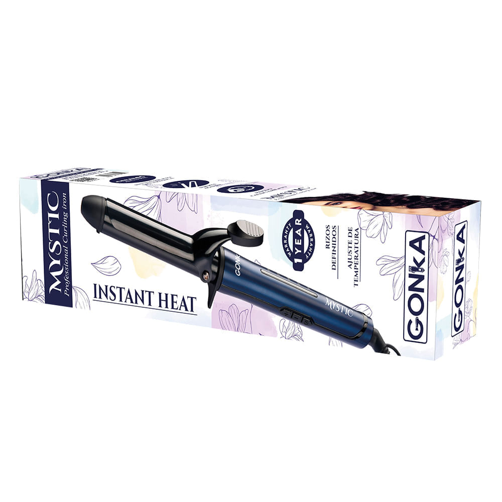 Pinza Rizadora Profesional Gonka Barril en Ceramica GK-MYSTIC Azul img #5
