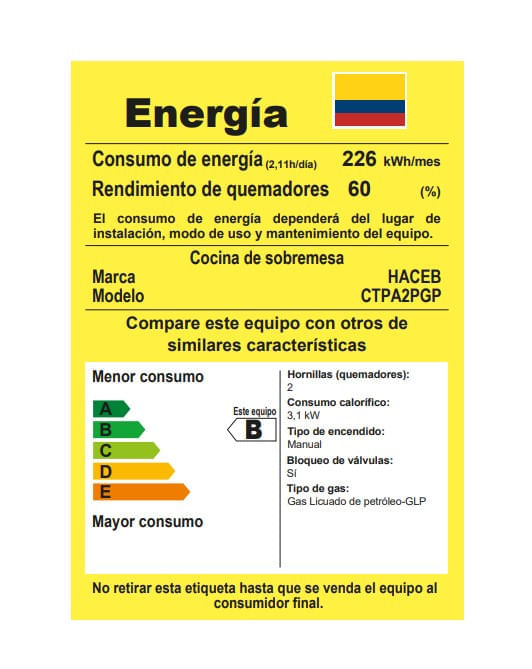 Estufa de Mesa Haceb 2 Puestos Gas Propano Gris img #5
