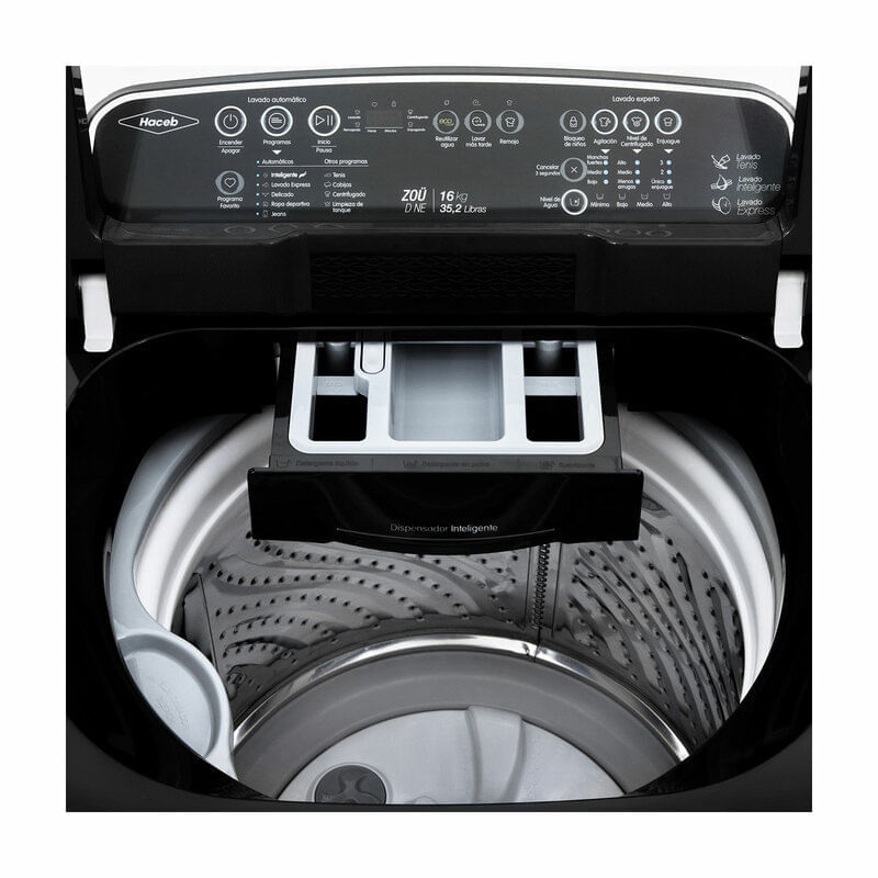 Lavadora ZOÜ 16 Kilogramos Haceb digital Gris Coal img #9