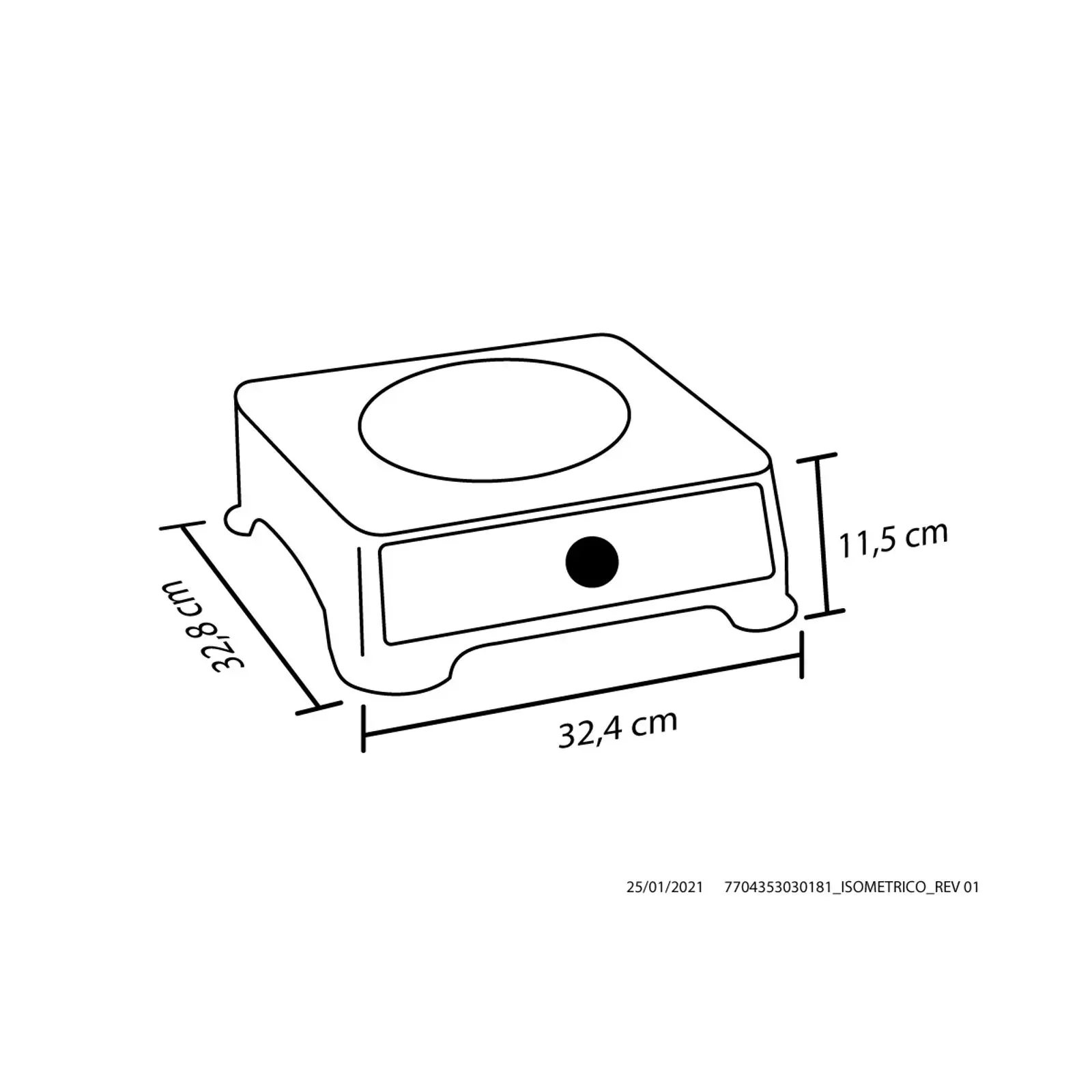 Estufa de Mesa Haceb 1 Puesto Eléctrica Gris img #2