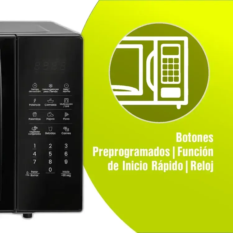 Horno Microondas Haceb Con Grill 25 litros 0.9 Pies Negro img #4