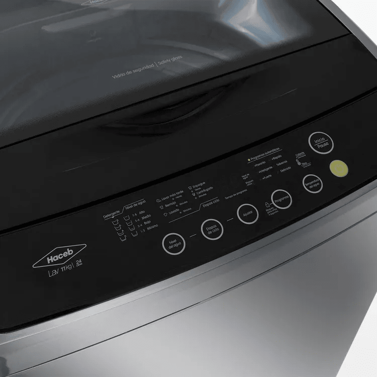 Lavadora Haceb Carga Superior 11 Kg Panel Frontal Digital Gris img #6