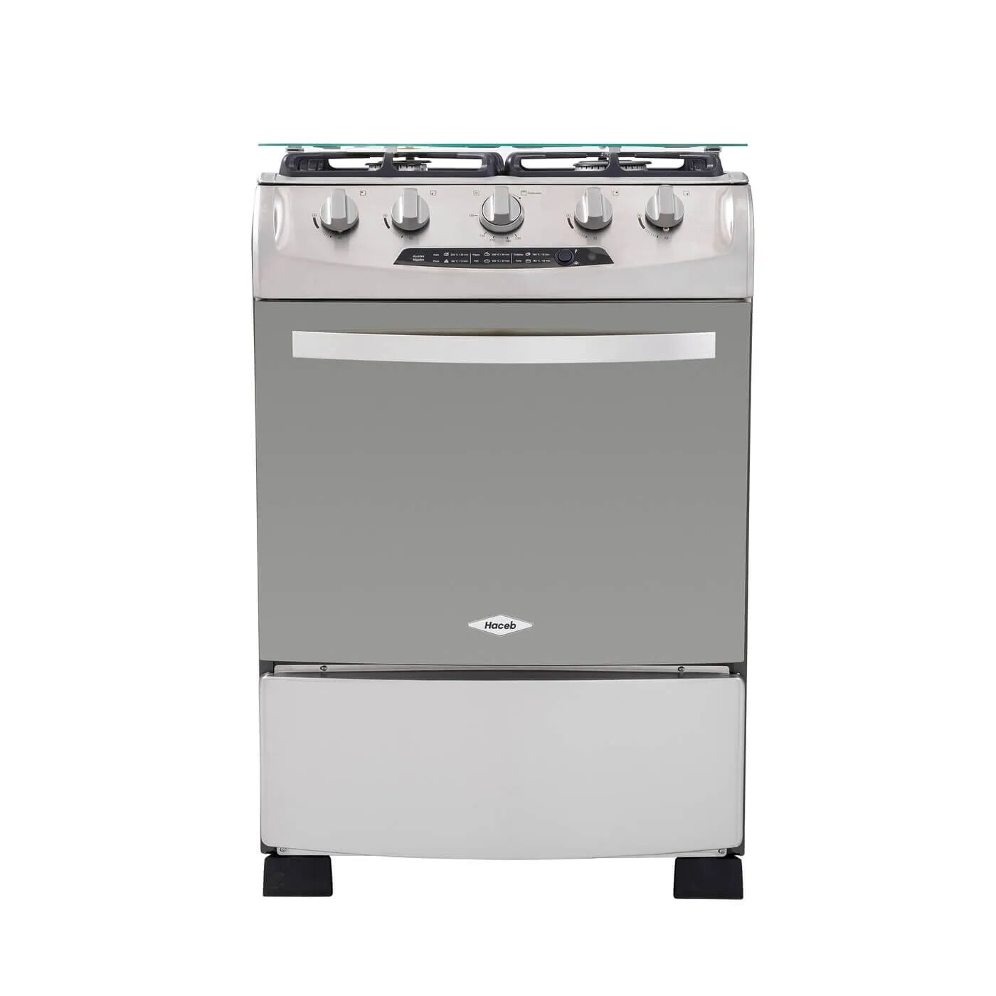 Estufa de Piso Haceb 4 Puestos Gas Propano Oregano 60-VF Gris img #1