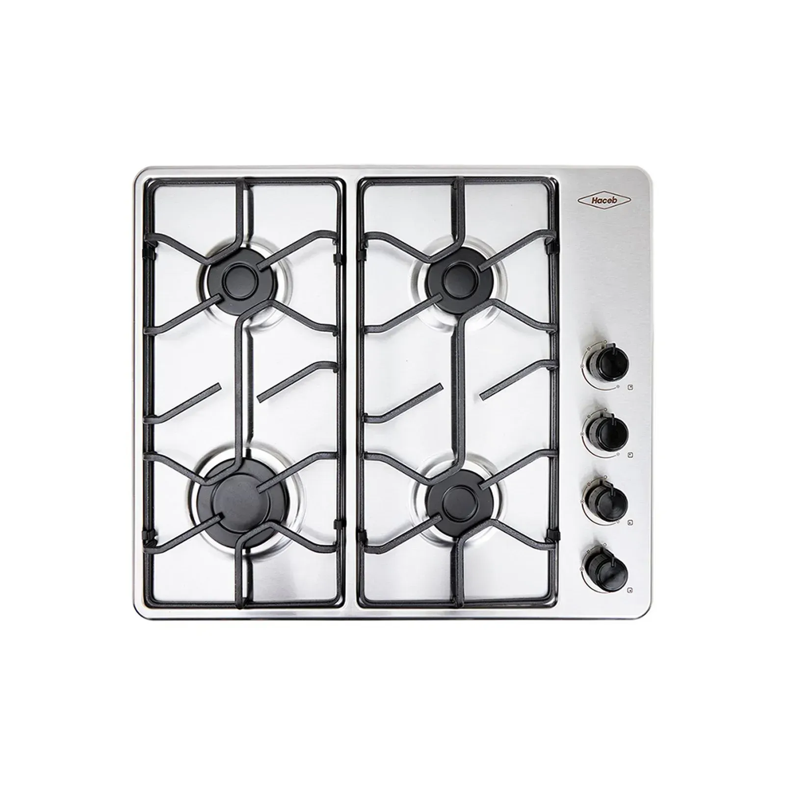 Estufa de Empotrar Haceb 4 Puestos 60 cm Gas Propano Platina TO 60-43 Inox img #3