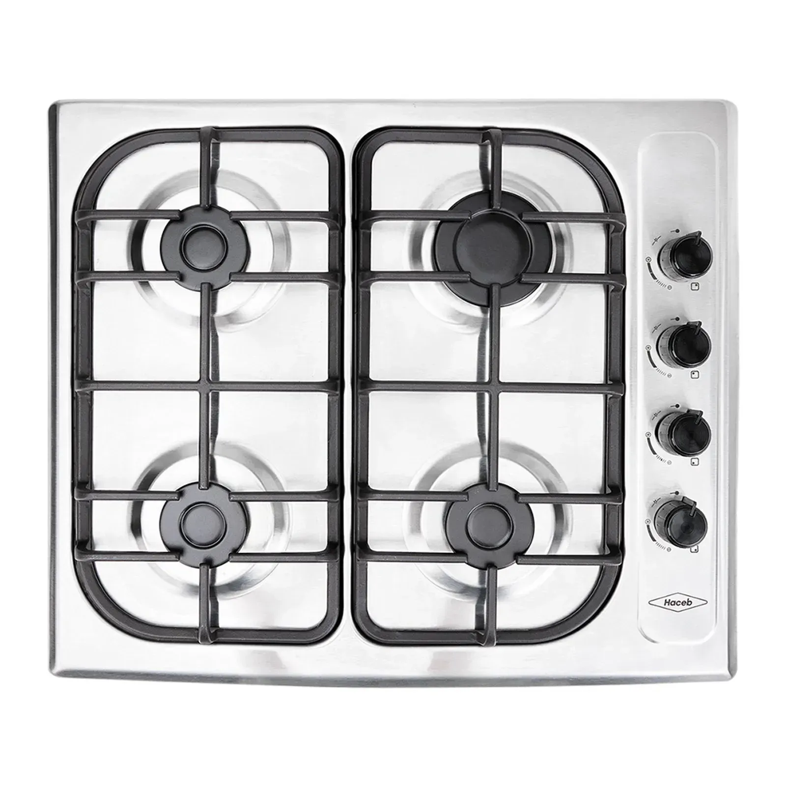 Estufa de Empotrar Haceb Sesamo 4 Puestos 60 cm Triple Llama Gas Propano Inox img #4