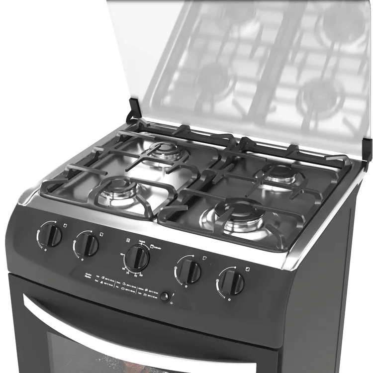 Estufa de Piso Haceb 4 Puestos Con Horno Gas Natural 60-VF Negro img #5