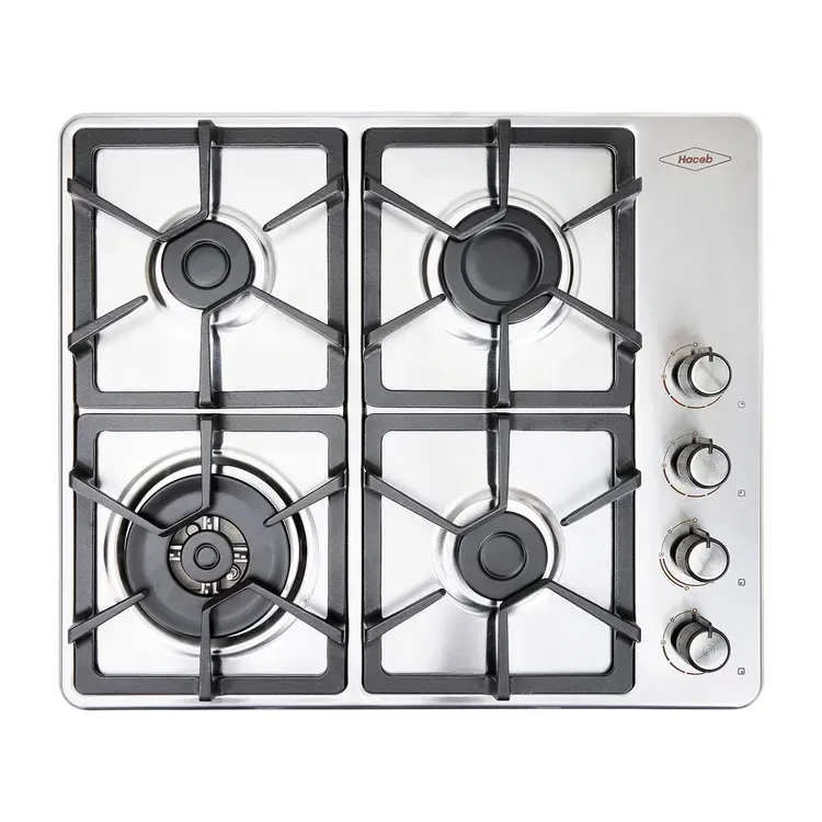 Estufa de Empotrar Haceb 4 Puestos 60 cm Gas Natural Fogón Dual Inox img #3