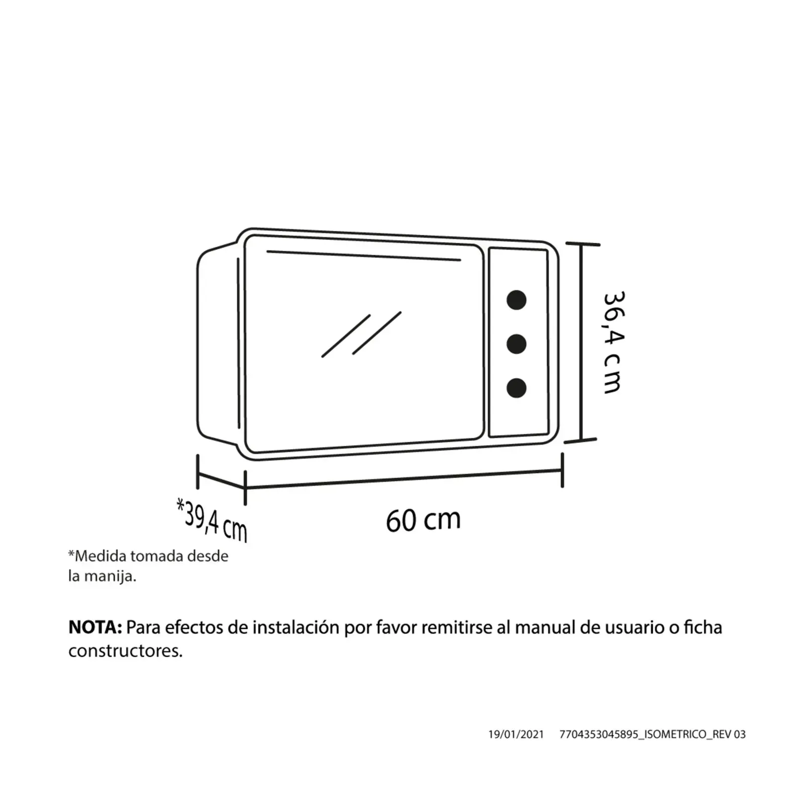 Horno de Empotrar Haceb 60 cm Eléctrico 220V Inox img #2