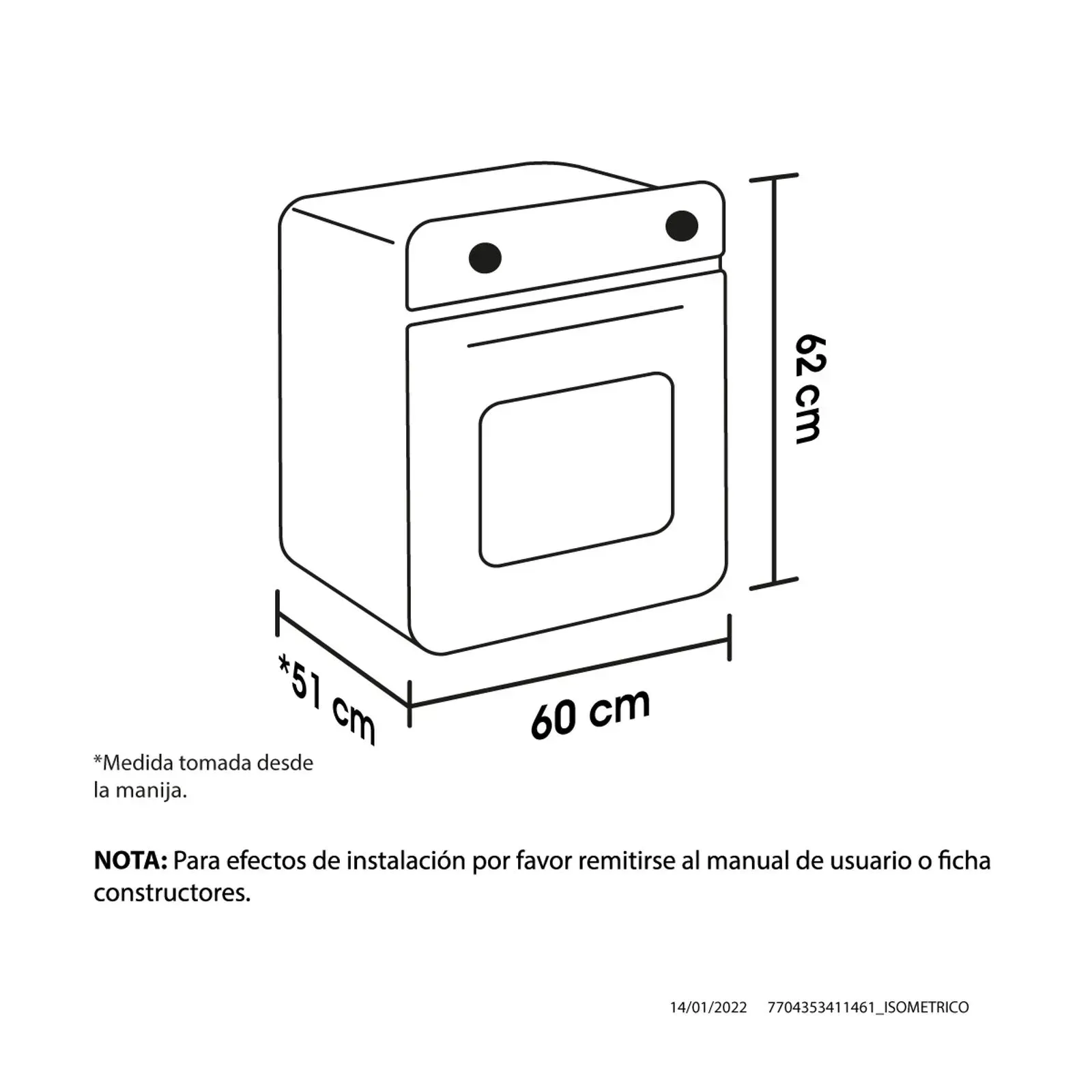 Horno de Empotrar Haceb Mixto 60 cm Gas Propano 120V Tofu Negro img #2
