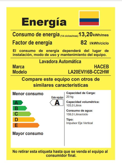 Lavadora Haceb Carga Superior 20Kg ZOÜ Digital Inox img #11