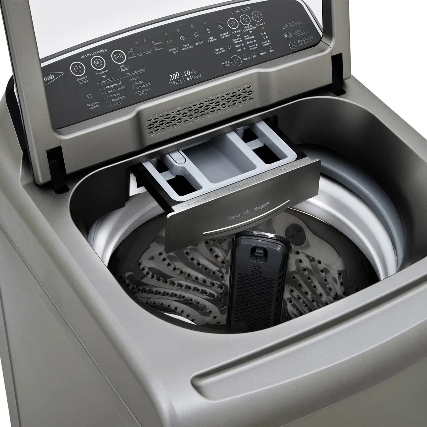 Lavadora Haceb Carga Superior 20Kg ZOÜ Digital Inox img #9