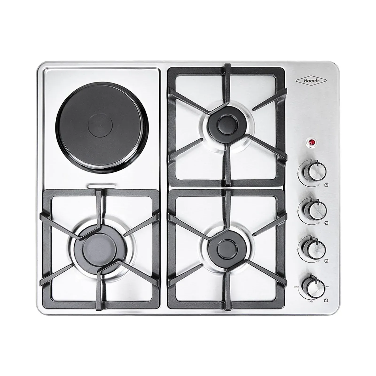 Estufa de Empotrar Haceb 60 cm 3 Puestos Gas Propano Mixta 120V Inox img #3