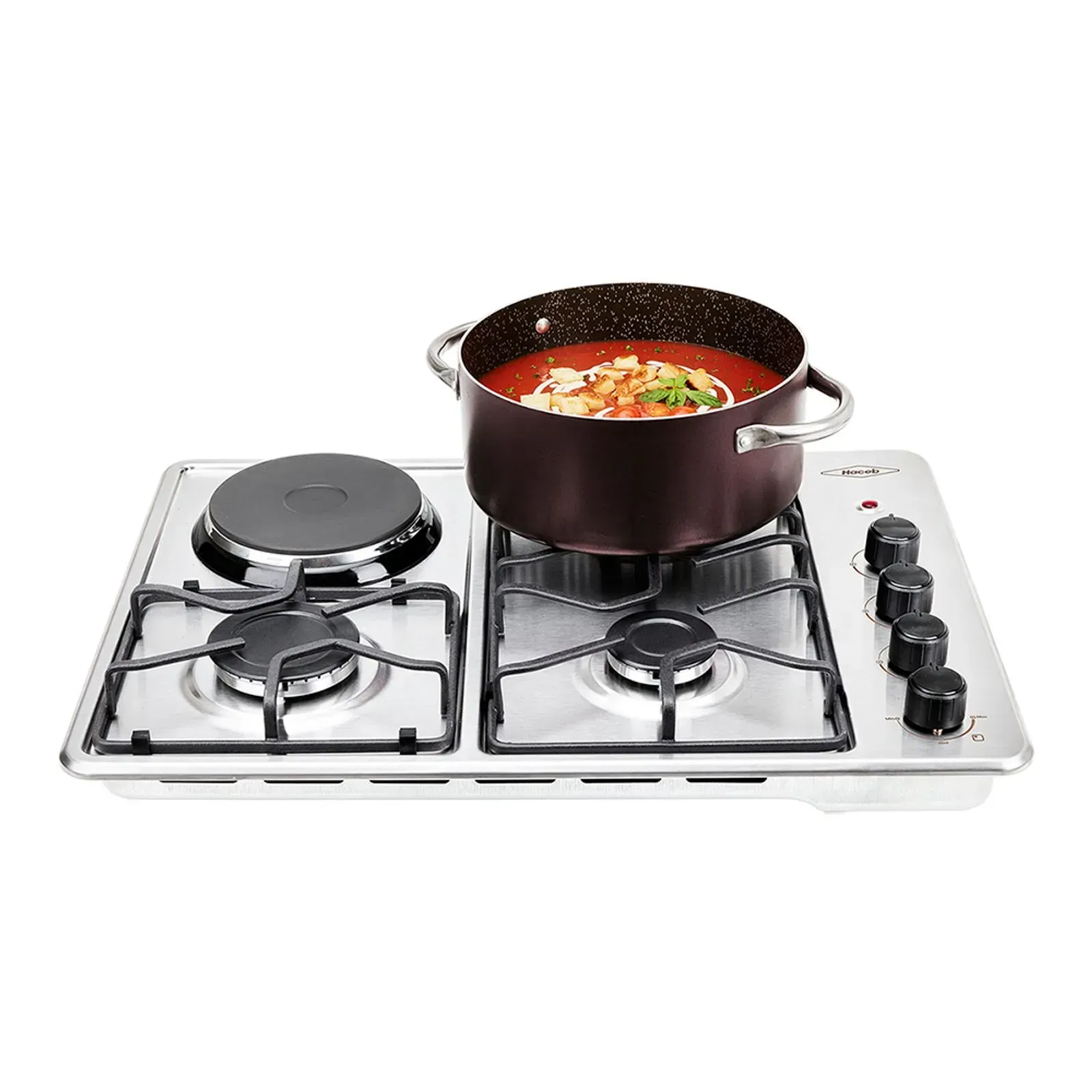 Estufa de Empotrar Haceb 60 cm 3x1 Gas Propano Mixta 120V Inox img #4