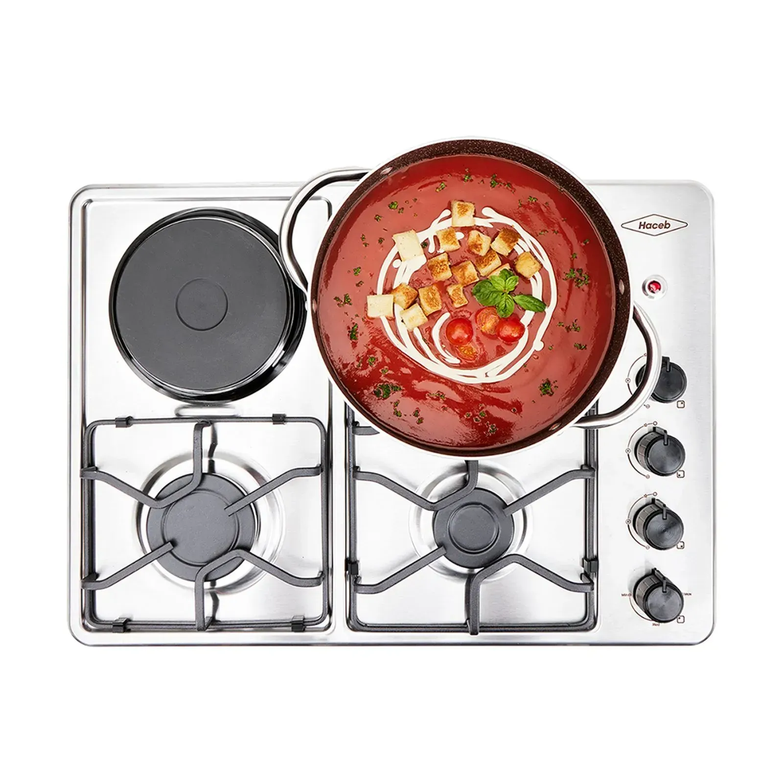 Estufa de Empotrar Haceb 60 cm 3x1 Gas Propano Mixta 120V Inox img #10