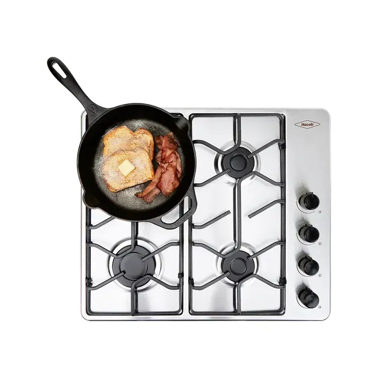 Estufa de Empotrar Haceb 4 Puestos 60 cm Gas Natural Platina TO 60-51 Inox img #8