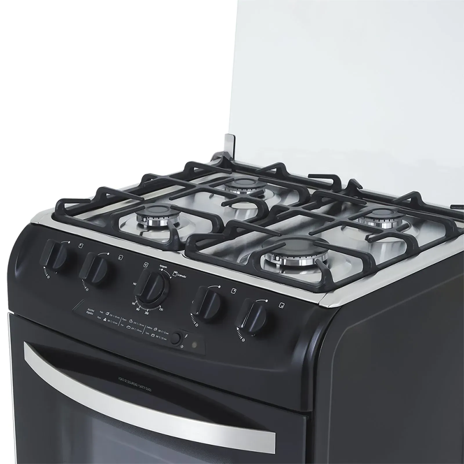 Estufa de Piso Haceb 4 Puestos Gas Propano OREGANO 60-VF GP Negra img #4
