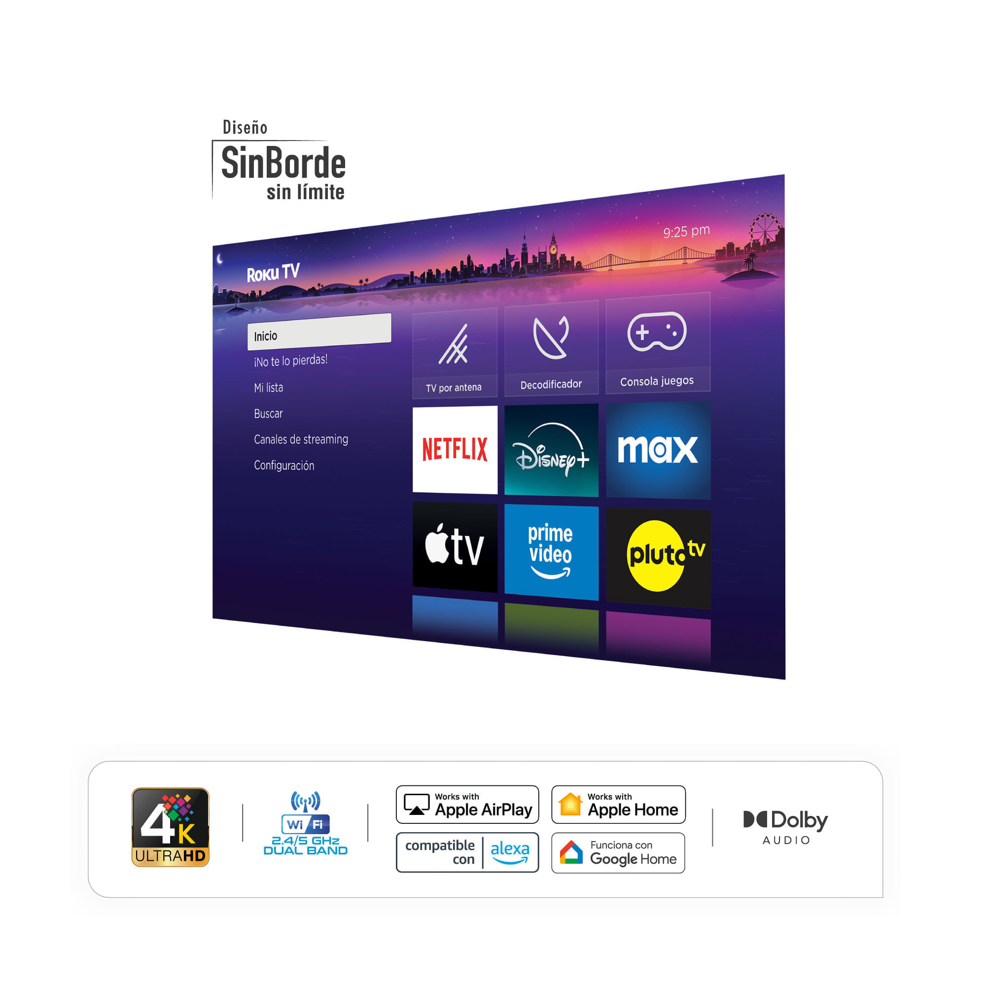 Televisor Hyundai 50" Pulgadas 127 cm HYLED5023R4KM 4K-UHD LED Smart TV Roku img #3