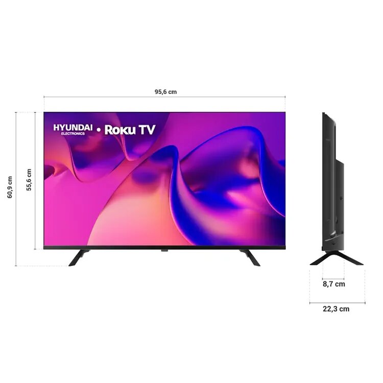 Televisor Hyundai 43" Pulgadas 109,2 cm HYLED4325RiM HD LED Smart TV Roku img #3