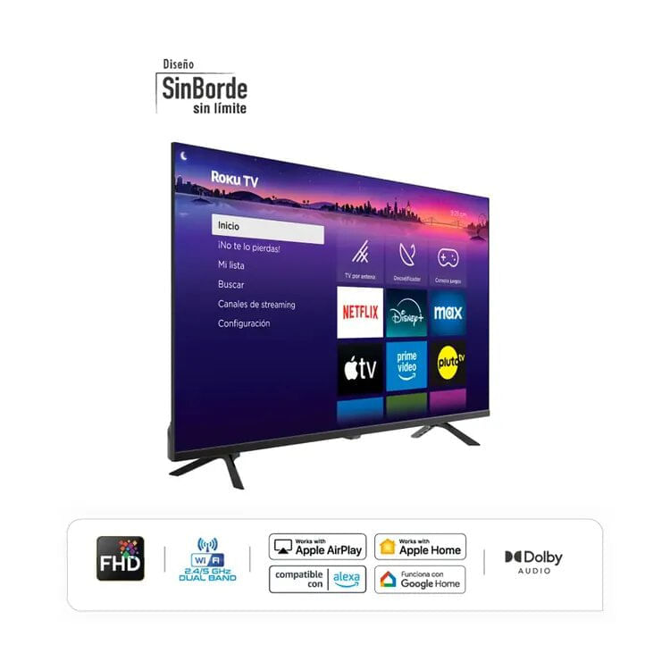 Televisor Hyundai 43" Pulgadas 109,2 cm HYLED4325RiM HD LED Smart TV Roku img #2