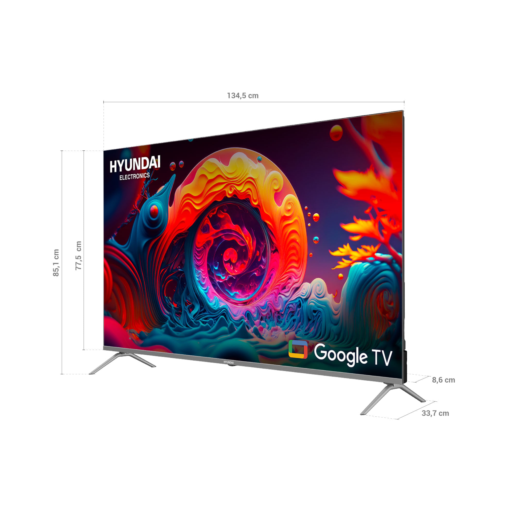Televisor Hyundai 60" HYLED6005QG 4K UHD QLED Smart TV Google img #2