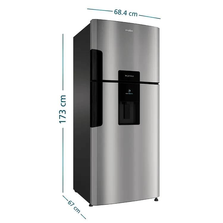 Nevera Mabe No Frost Congelador Superior 415 Litros RMP415YCU Inox img #2