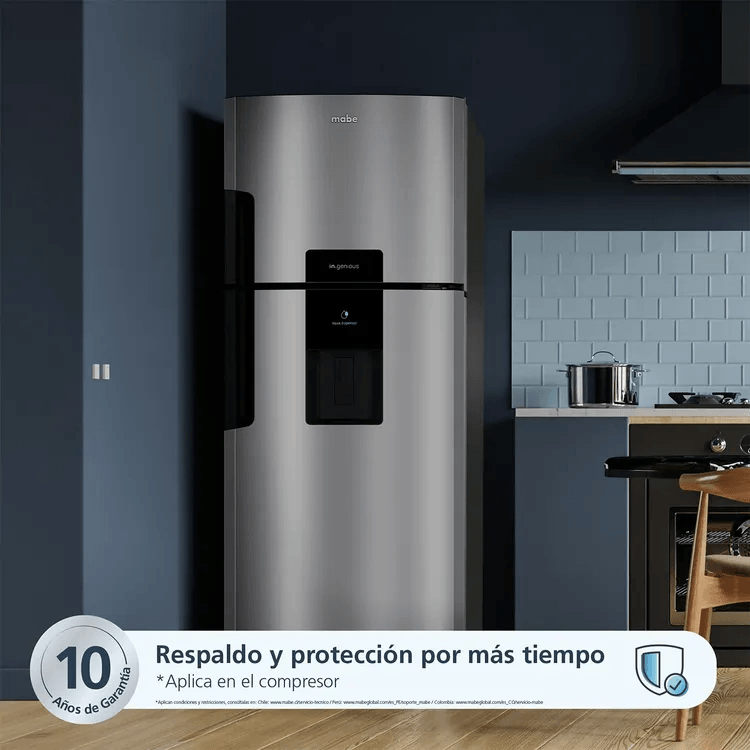 Nevera Mabe No Frost Congelador Superior 415 Litros RMP415YCU Inox img #4