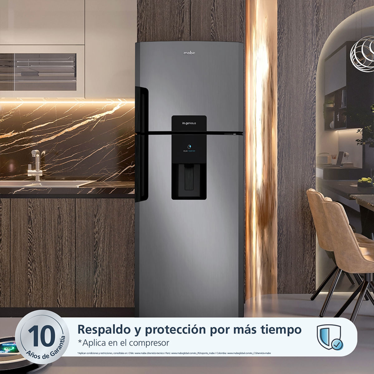 Nevera Mabe No Frost Congelador Superior 470 Litros RMP470GCT Platinum img #3