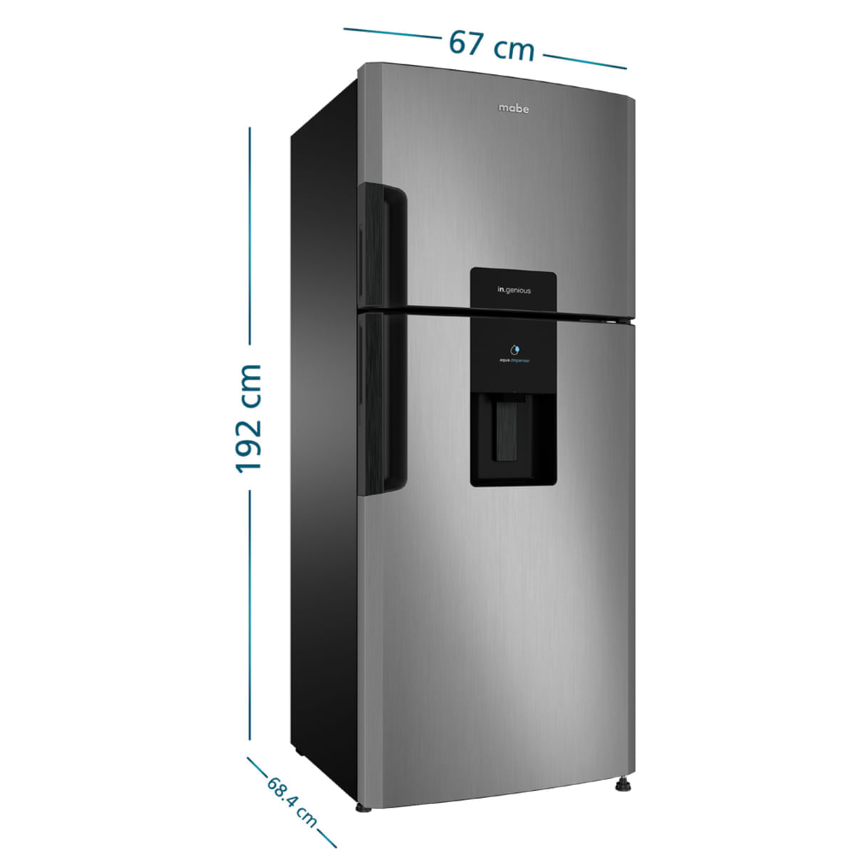 Nevera Mabe No Frost Congelador Superior 470 Litros RMP470GCT Platinum img #2