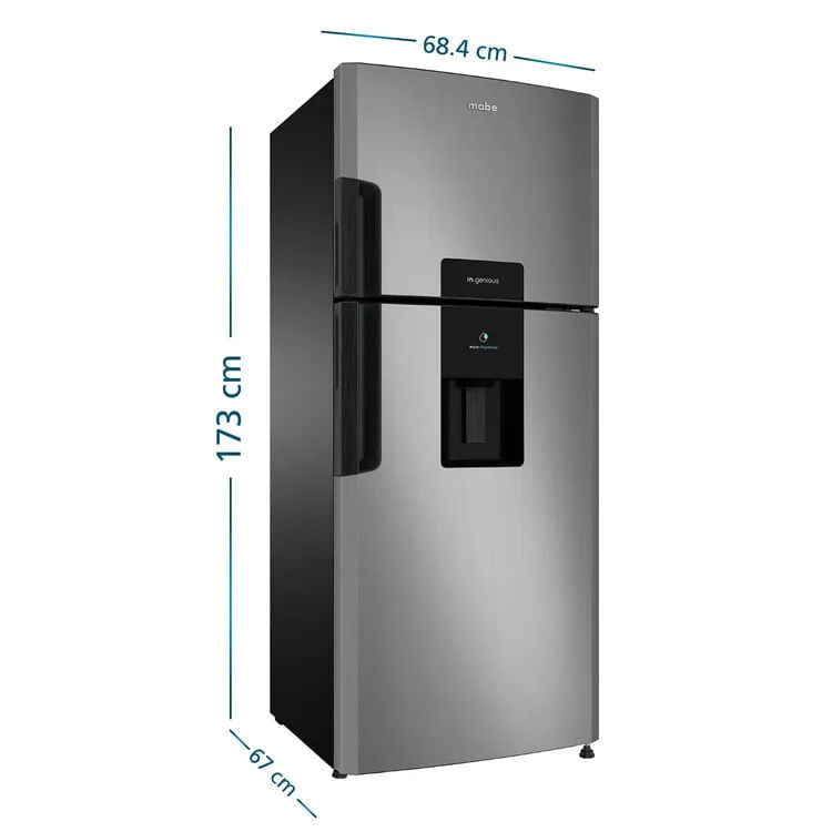 Nevera Mabe No Frost Congelador Superior 415 Litros RMP415GCT Platinum img #2