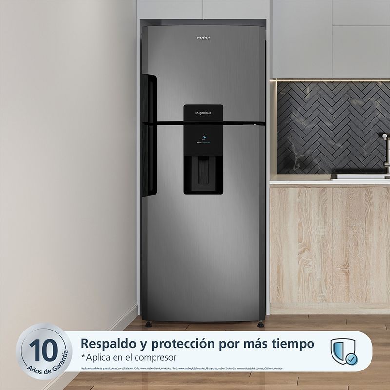 Nevera Mabe No Frost Congelador Superior 415 Litros RMP415GCT Platinum img #7