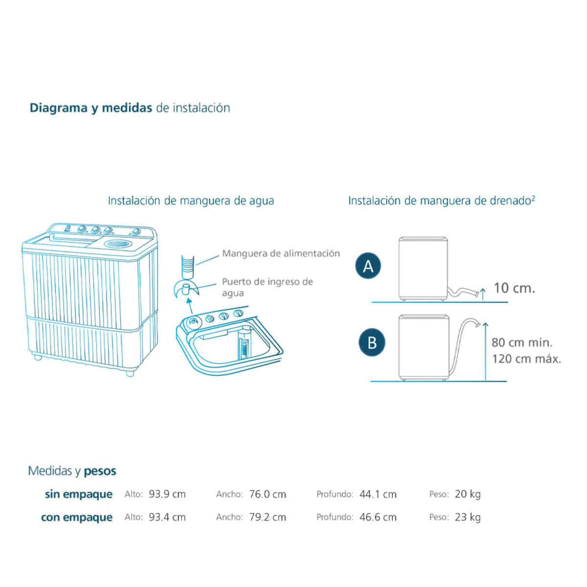 Lavadora Semiautomática Propela 11 Kg Blanca Mabe - LMD1123HBAB0 img #7