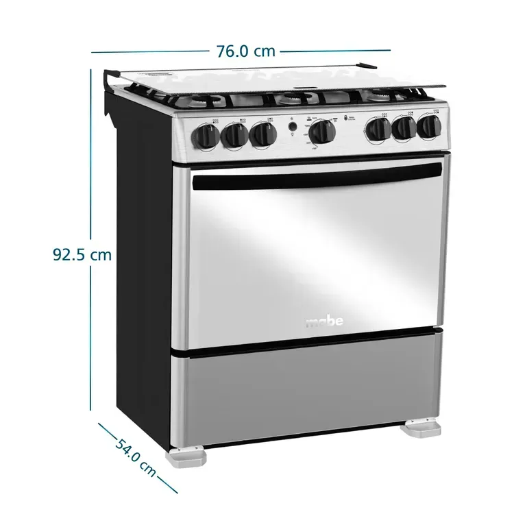 Estufa de Piso Mabe 6 Puestos Gas Natural EMC30KXX6 Inox img #2