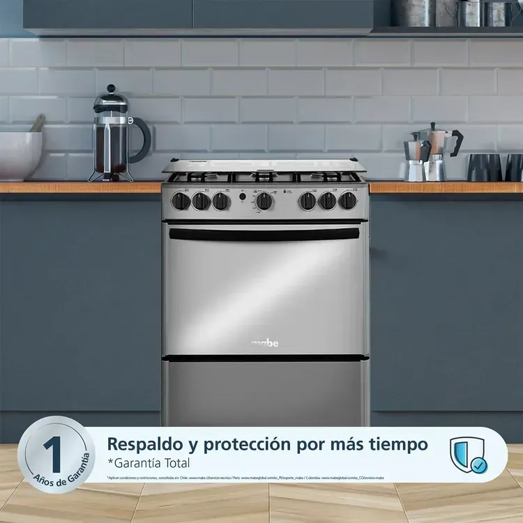 Estufa de Piso Mabe 6 Puestos Gas Natural EMC30KXX6 Inox img #3