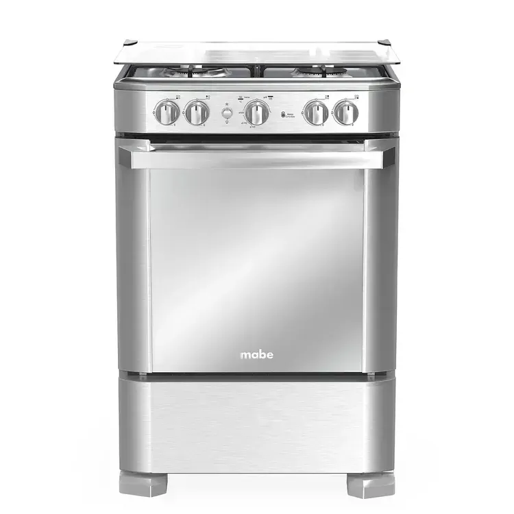 Estufa de Piso Mabe 4 Puestos Gas Natural EMC6050NFX1 Inox img #1